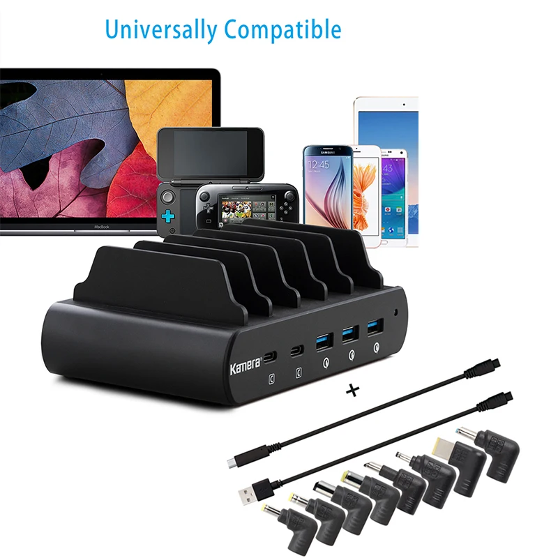 

Зарядная док-станция для ноутбуков, 5 портов USB Type-C, 110 Вт