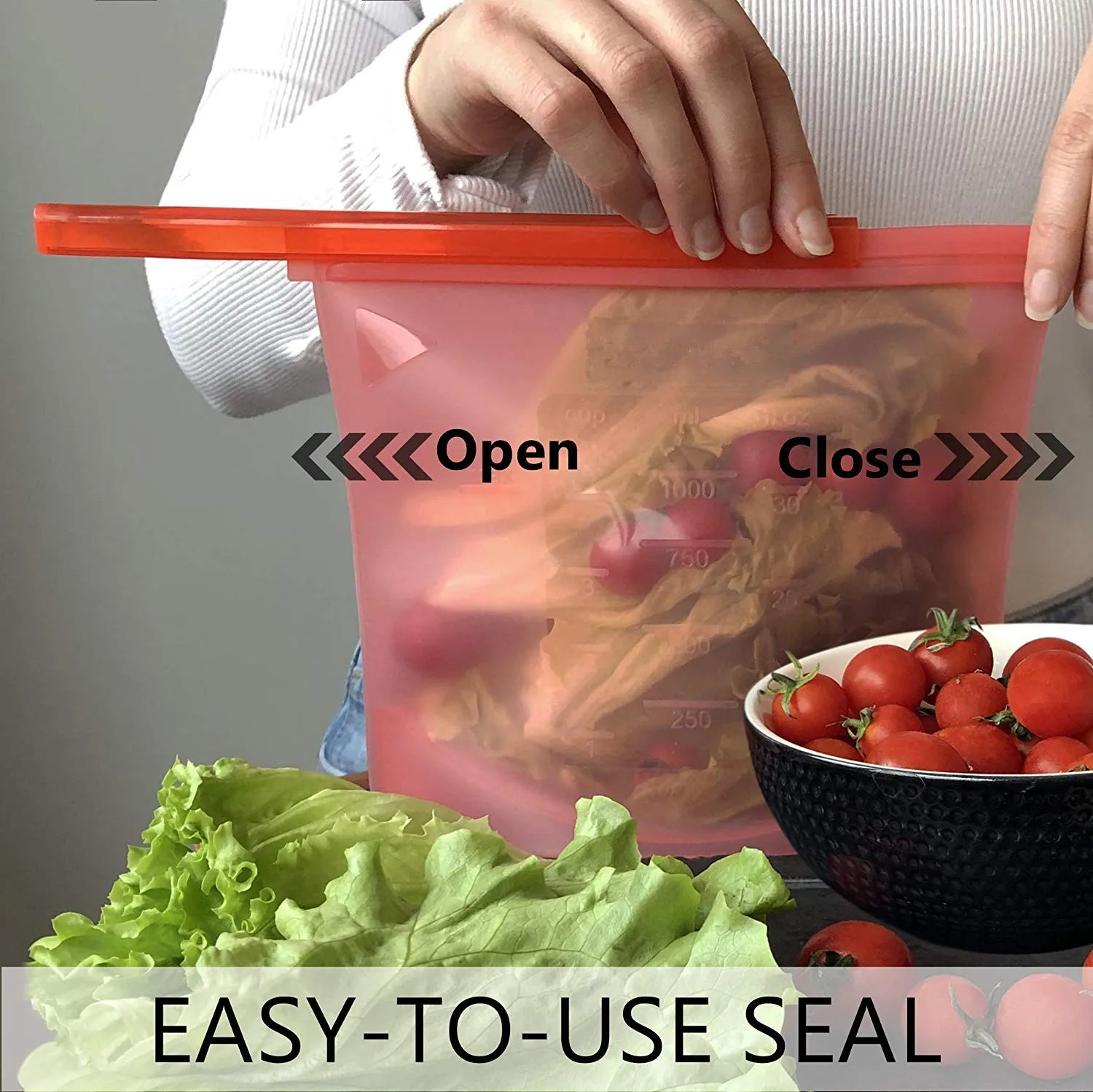 Reusable Silicone Food Preservation Bag - BPA Free, Sealable & Freezer Safe
