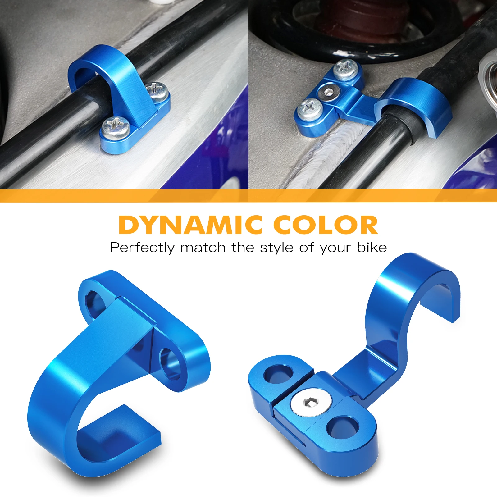 NICECNC Für Yamaha YZ125 YZ250 YZ250F YZ450F 2006-2022 WR250F WR450F YZ 250FX 450FX 250X Hinten Brems Schlauch Linie kabel Klemme – Detail 4