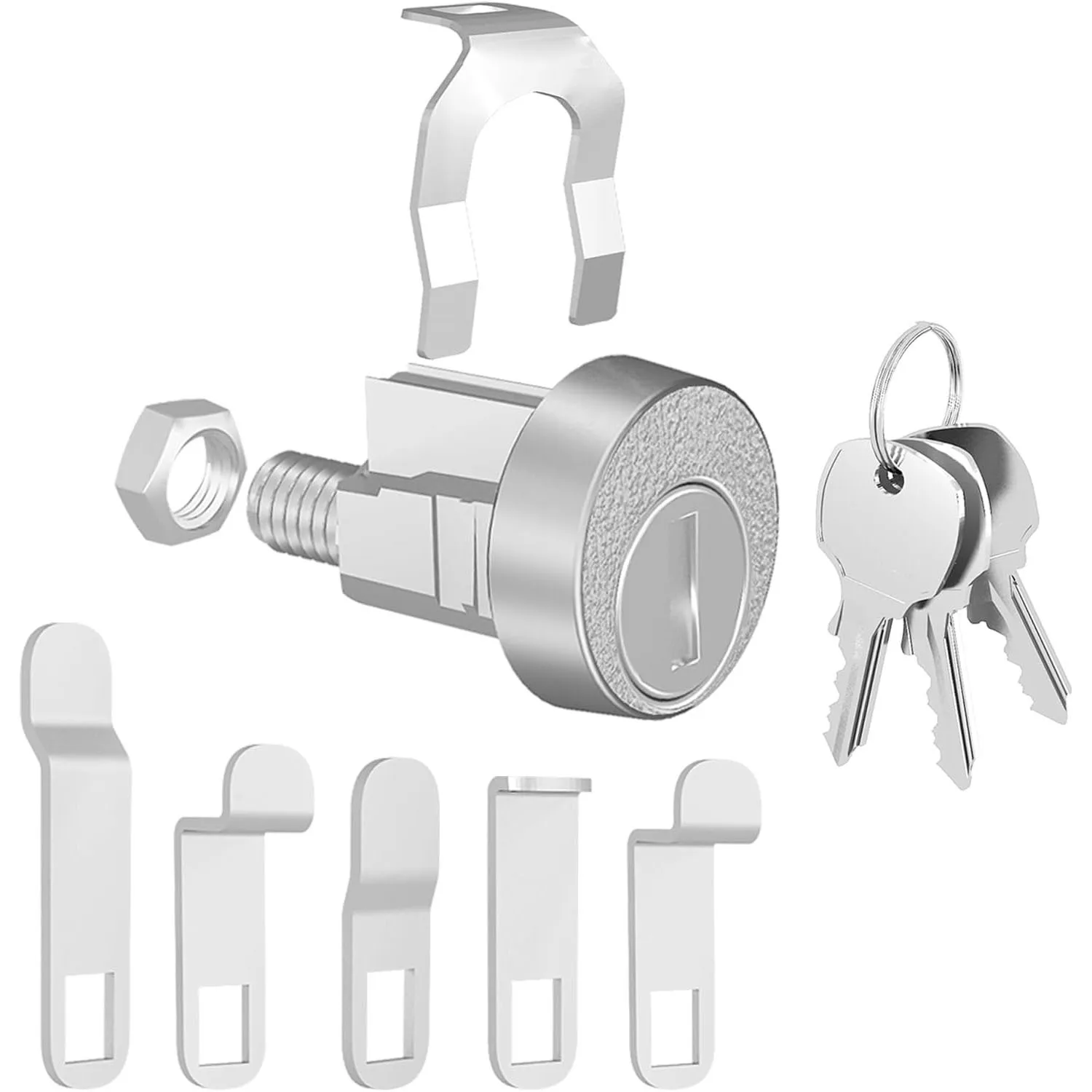 מנעול דואר אלקטרוני עם 5 לוחות נעילה, תיבת דואר, תיבת עיתון, מנעול לארון, מפתח לא רצועתי