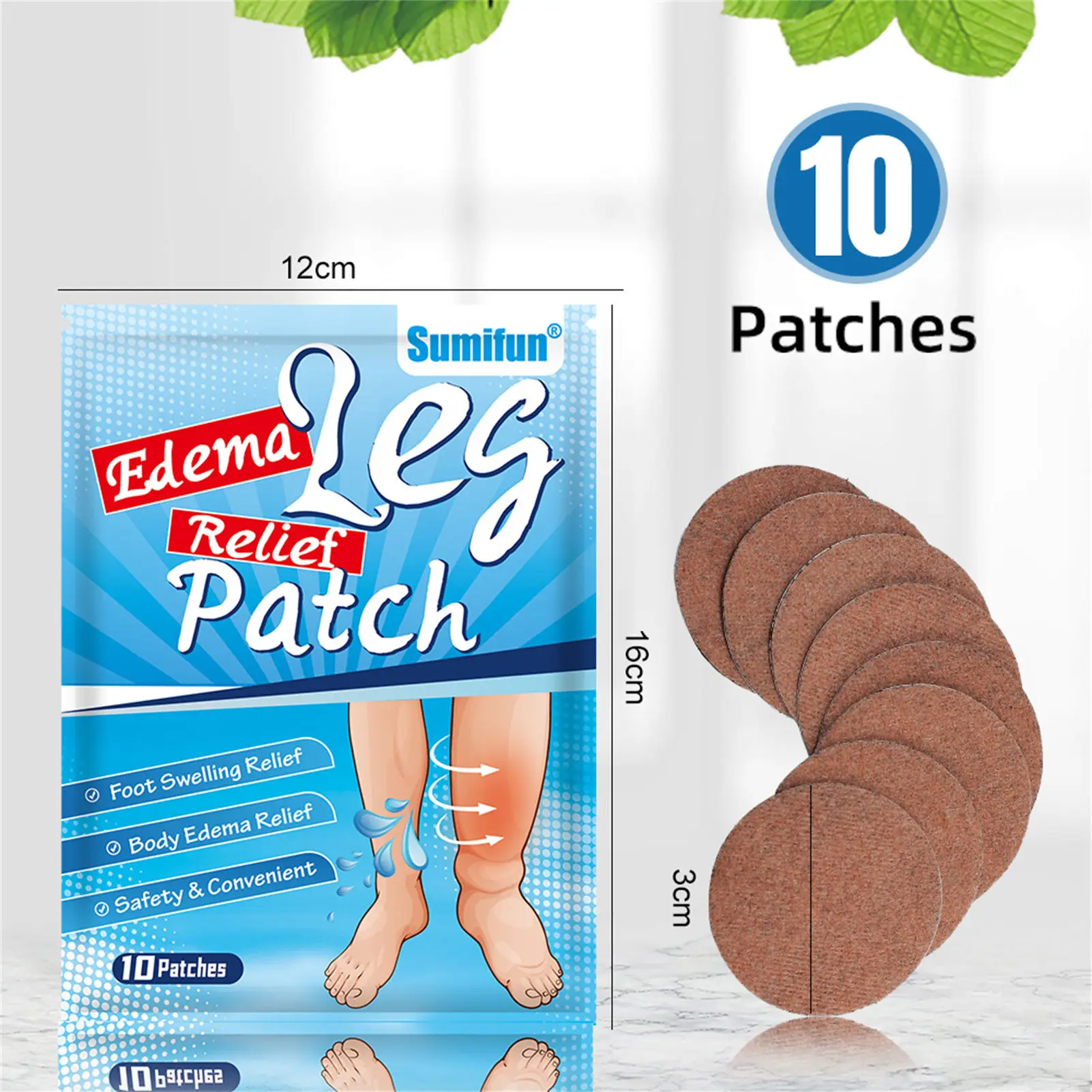Varicose veins patch wormwood pain relief patch 10pcs Body Edema Relief Patches Promote Feet Leg Blood Circulation Stickers for Body Care Healthy Accessory