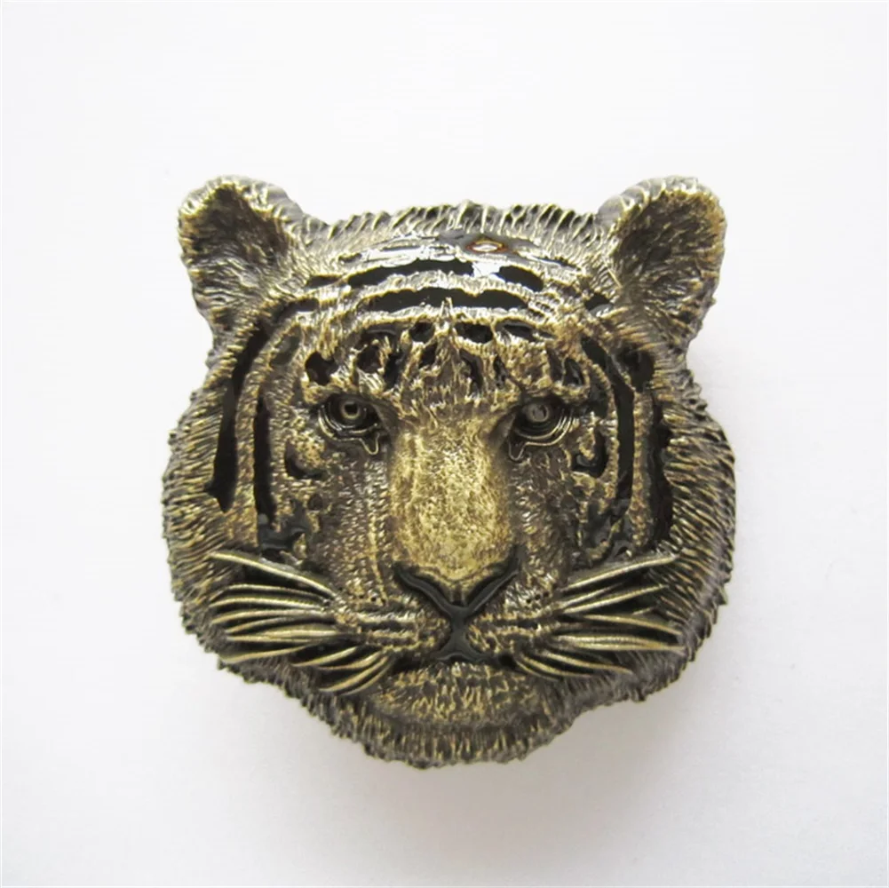 

New Vintage Bronze Plated King of Animal Tiger Wildlife Western Belt Buckle Gurtelschnalle also Stock in the US Free Shipping