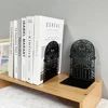 Hell's Gate Book Ends Metal Heavy Duty Bookends for Book Lovers to Organise Books Non-Slip Book Shelves Office Book Ends for Men 5