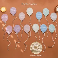 13Pcs Baby Acrylic Balloon Milestone Cards Number Monthly Memorial Photography Accessories For 0-12 Months Newborn Birth Gift 1
