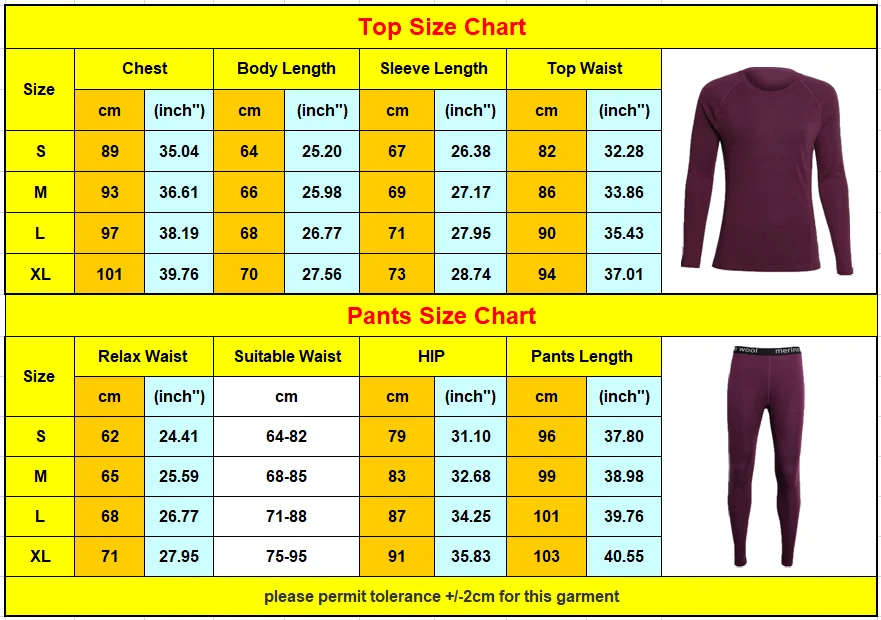 100 Merino Wool Base Layer Women Set 230G Midweight Merino Wool