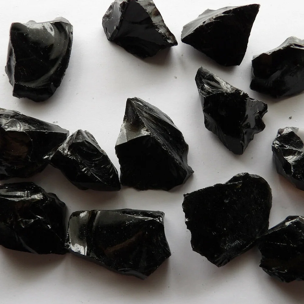 Rough Natural Black Obsidian Irregular Shape Raw Quartz Healing Crystals Stones Mineral Rock Specimen Decoration
