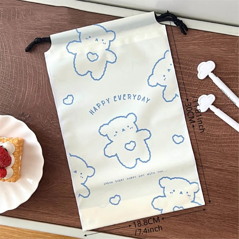 2PCS Cartoon Bear Drawstring Clothing Bag Foldable Underwear Towel Shoe Storage Travel Vacation Cosmetic Medicine Storage Box 6