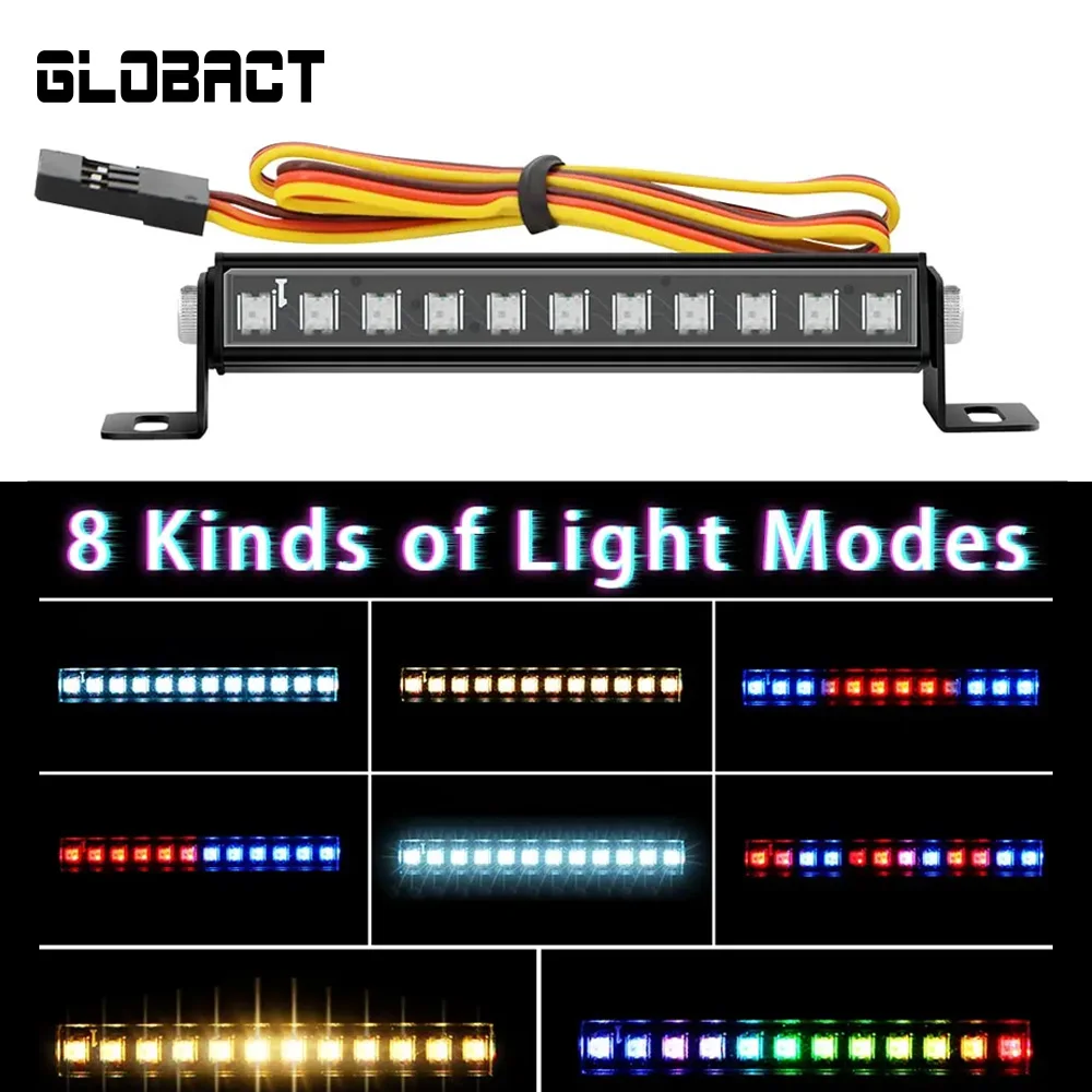 GLOBACT4456mmLEDLightBar8ModesRoofLampFor124AXIALSCX24