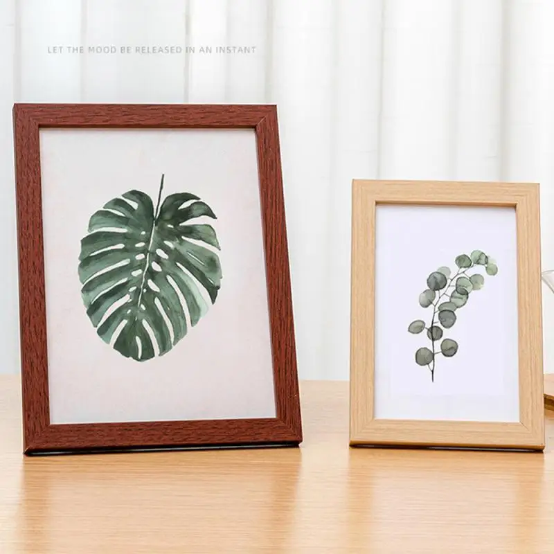 Wooden Photo Frame For Wall Hanging 10X15 15X20 20X25cm A4 Wood Picture Frame Stand For Pictures Photo Decor Commemorative Gift