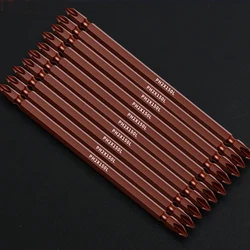 10 - Piece Magnetic Double - Headed Phillips Screwdriver Bit Set - S2 Steel 6 - Inch (Brown)