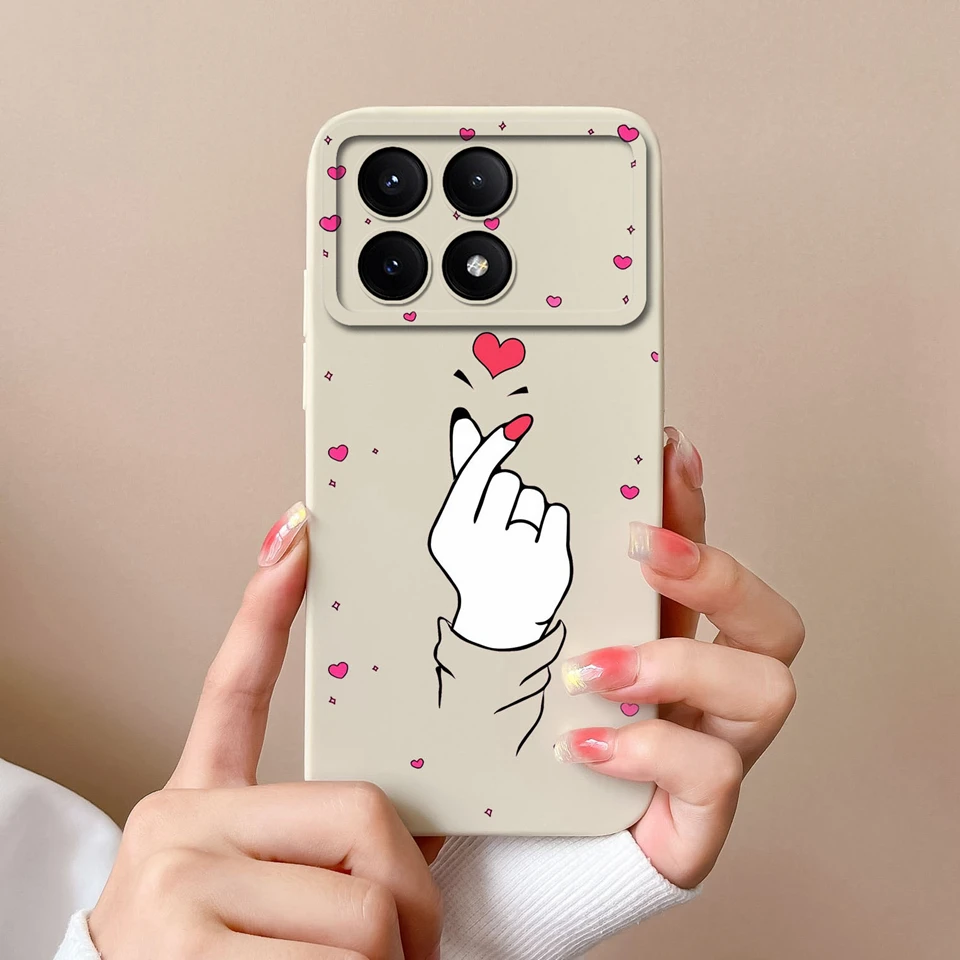 Gesture Love Heart Liquid Case