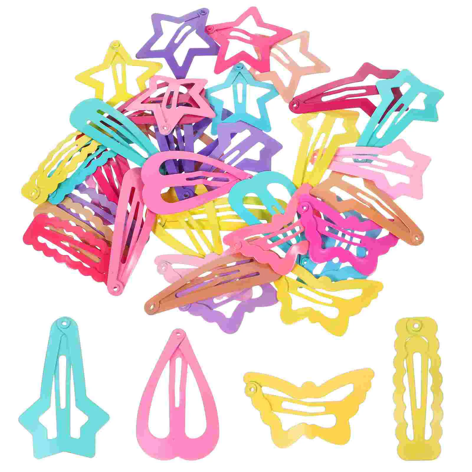 

36pcs Snap Hair Clips Star Heart Hairpins Baby Hair Clips Hair Accessories for Women Girl Toddler Kids