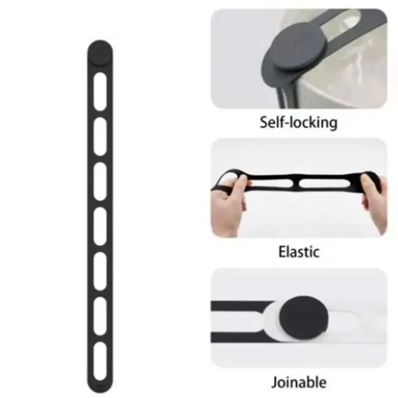 Convenient Stretchable Silicone Lid Strap - Splash-Proof, Leak-Proof, Reusable, Safe Material