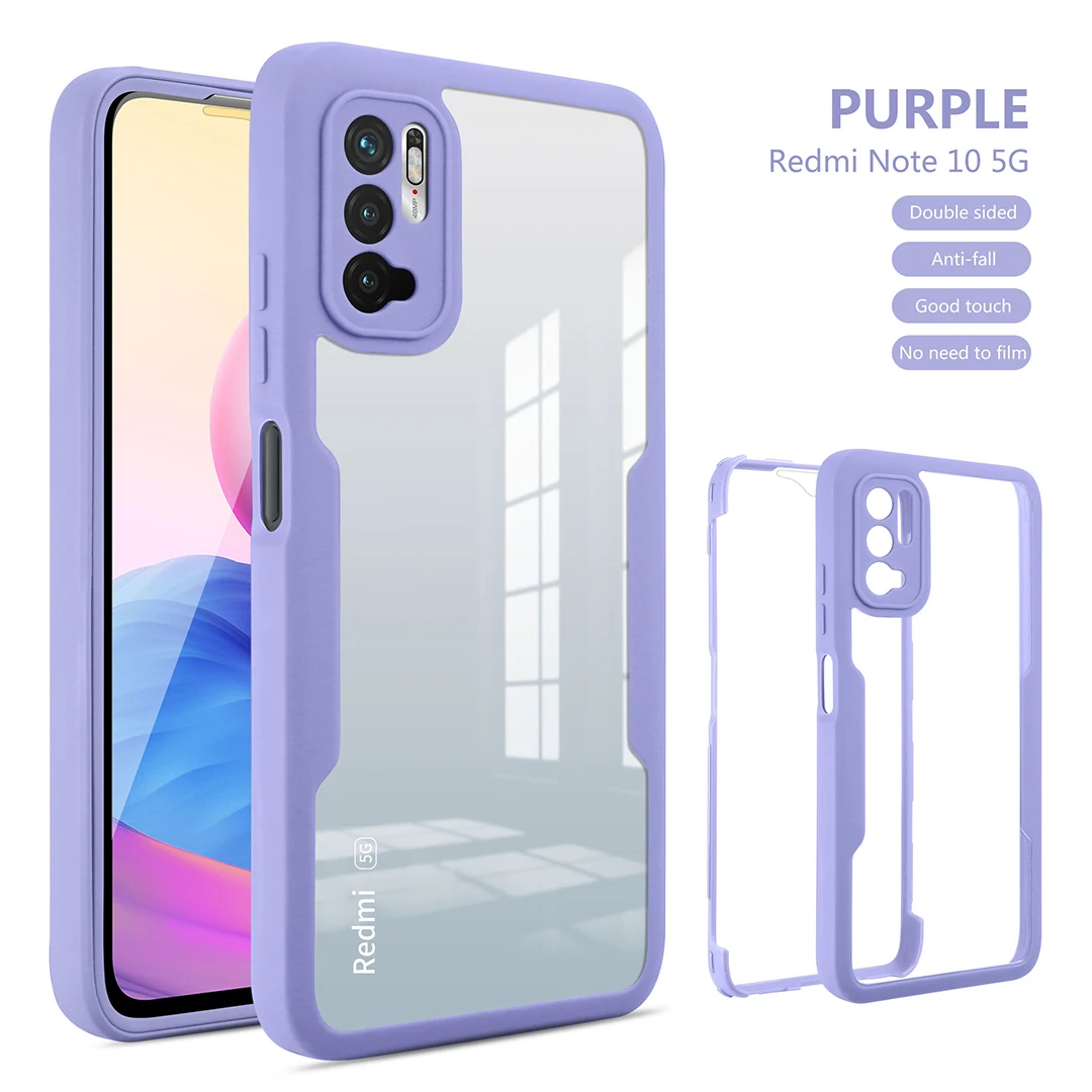 For Xiaomi Redmi Note 10 11 9S Pro 10C 12C Mi 13 12T 12 11T POCO M4 X3 Case 360 Degree Full Protect Liquid_voghion.com
