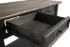 Tyler Creek Modern Farmhouse Sofa Table, Brown & Black 6
