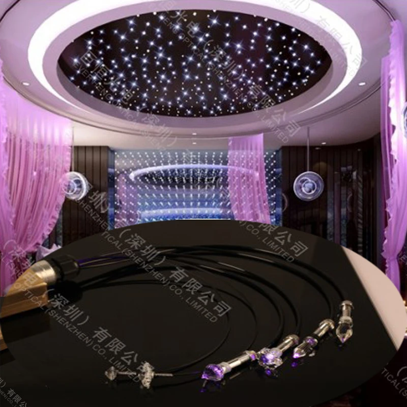 Fiber Optic Light Guide Strip Black Plastic Surface Outer Layer Black Transparent Solid Waterproof Light Guide Fiber fiber optic cable