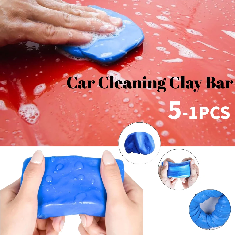 1-5PCS Car Cleaning Clay Bar Auto Detailing Cleaner Washing Mud Waxing Polish Car Maintenance Washing Supplies Cleaning Tools car detailing cleaner,car cleaning tool,car cleaning clay bar