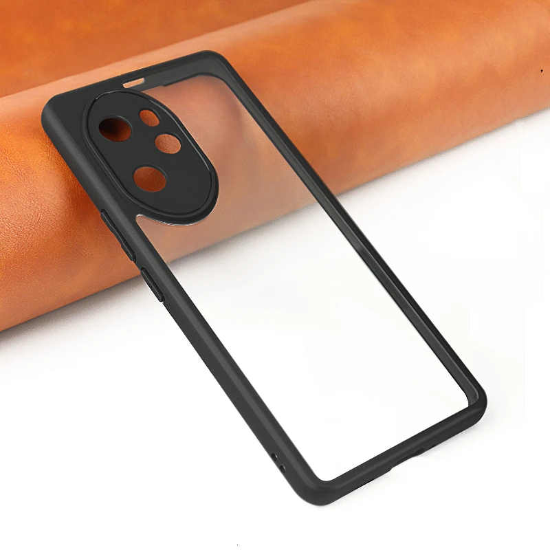 Per Honor 100 Pro Custodia Cover Huawei Honor 100 Pro Capa Armor Back Antiurto Colore Trasparente Cornice Clear Fundas Honor 100 Pro