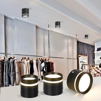 다운라이트 LED 천장 조명, 표면 장착 다운 램프, 침실 주방 조명, 고정장치 천장 스팟 LED 조명, 5W, 10W, 15W
