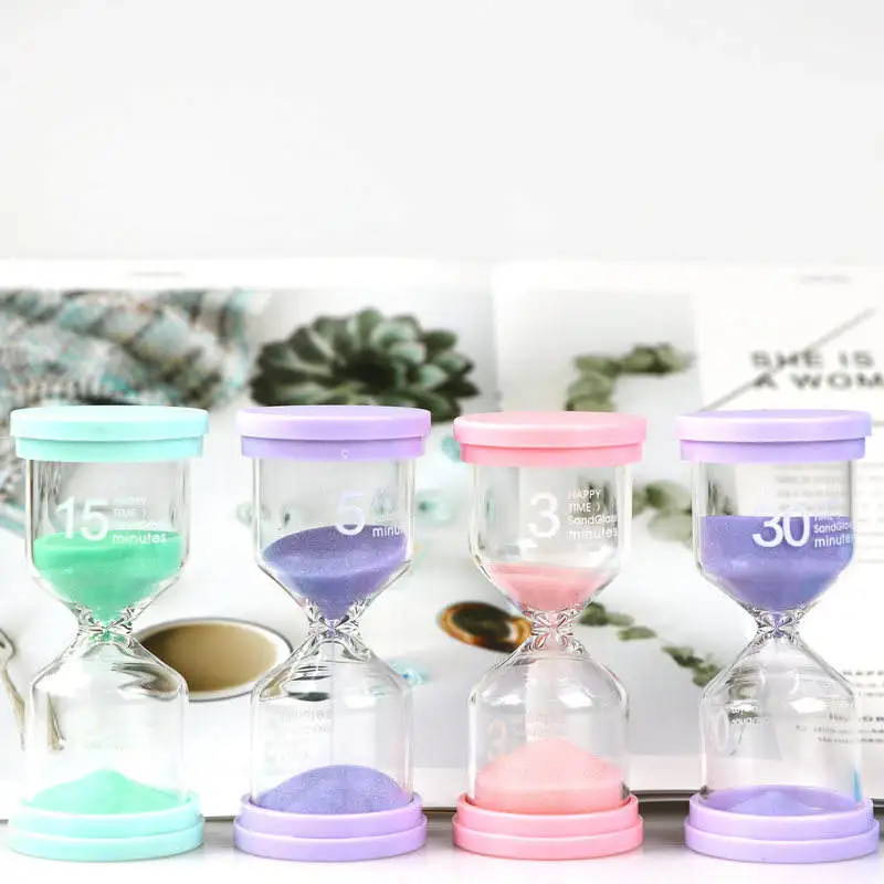 Glass Hourglass 1/3/5/10/15/20/25/30 Minutes Sand Clock Sand Timer Desktop Ornament Sandglass Children Kids Gifts Home Decor 4