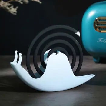 창의적인 달팽이 모양 모기 코일 향 거치대 선반, 레트로 독특한 단조 다리미 금속 스탠드 장식, 향 버너 거치대