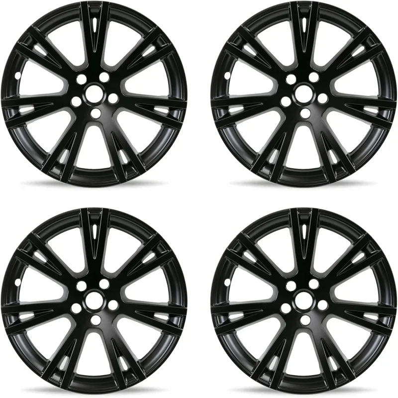 19-Inch Hub Caps fits-Model Y, Replacement Wheel Covers (Set of 4, Matte Black)
