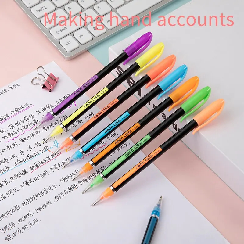 Highlighter Markers Gel Highlighter Markers Metallic Glitter Highlighter Pastel Pens 12Pcs