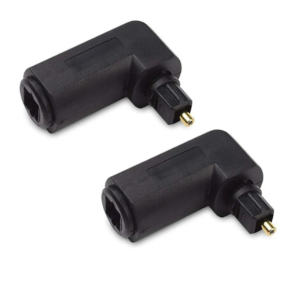 Right Angle Rotating Fiber Optic Audio Cable Adapter