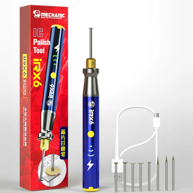 MECHANIC IR X6 충전 무선 소형 핸드 헬드 칩 연마 펜 휴대 전화 용 미니 전기 조각 펜 연삭 기계