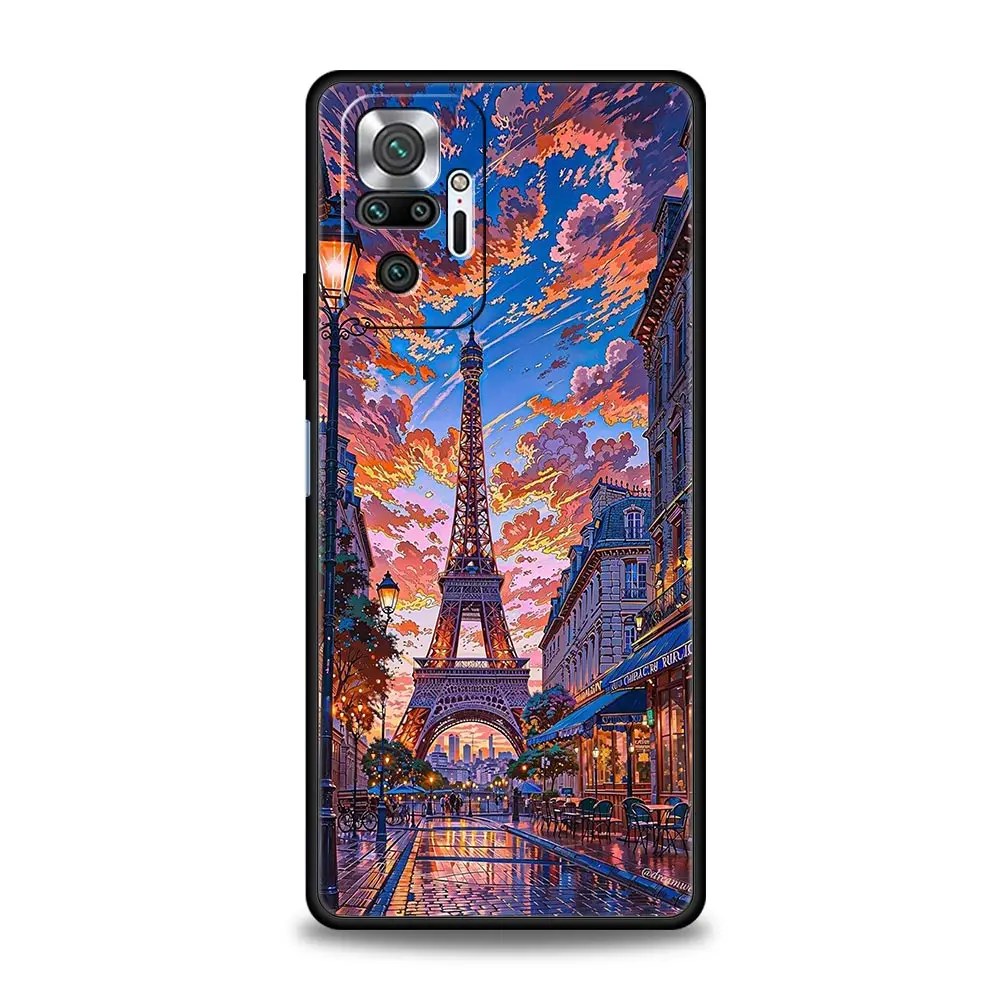 Eiffel Tower Red Umbrella Soft TPU Phone Case