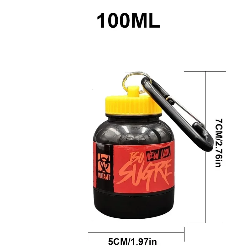 Compact Leakproof Protein Powder Storage Bottle, 100ml/200ml Capacity