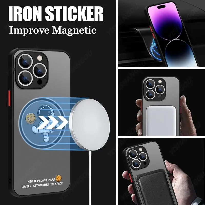 Luxury Magnetic Astronaut Shockproof Slim Case - Hard Back Cover