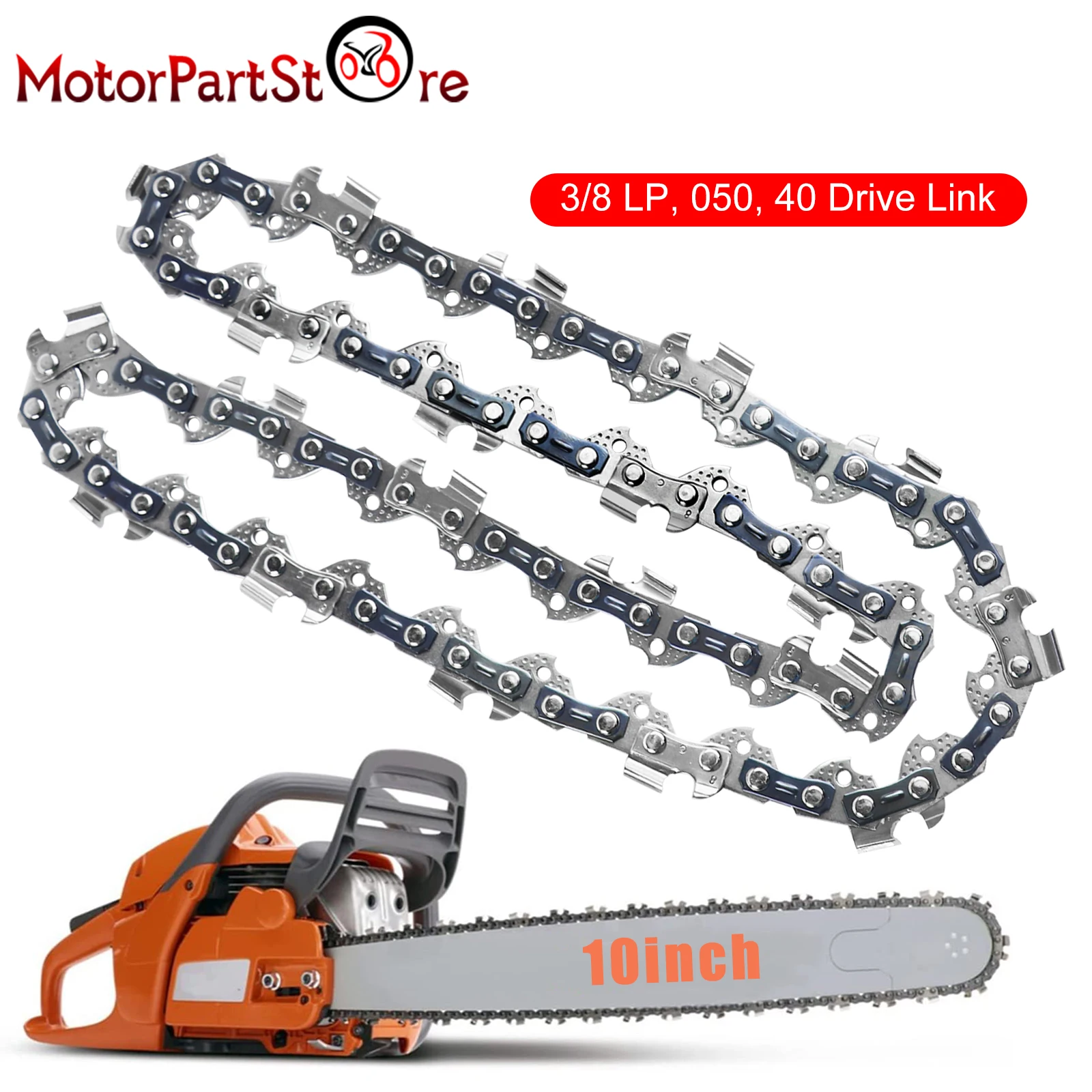 10 Inch Chainsaw Chain 3/8