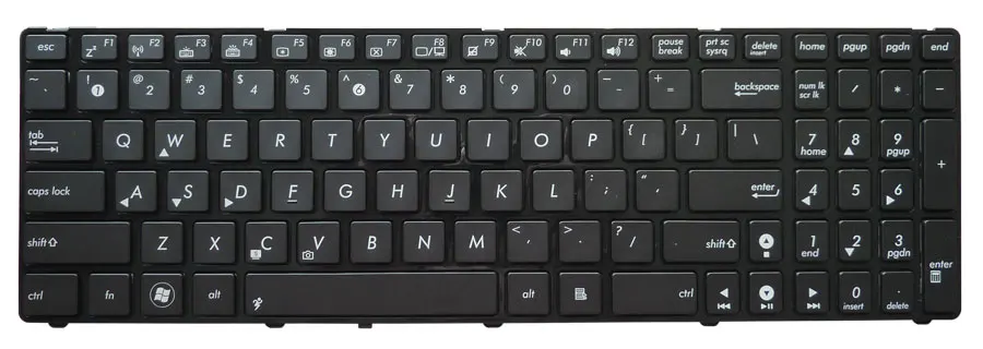 Клавиатура LARHON с английской раскладкой для ASUS K51 K51AC K51AE K51IO K60 K60I K60IJ K60IL K60IN K61 K61IC |