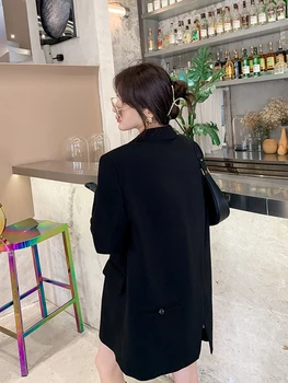 Zoki Back Slit Design Blazer Coats Women Casual Fashion Loose Korean Jackets Streetwear Chic Long Sleeve All Match New Suit Tops - Image 6