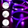 (EU Plug) LED Strip Light RGB 5050 Music Sync Color Changing  Sensitive Built-in Mic, App LED Lights DC12V Flexible 6