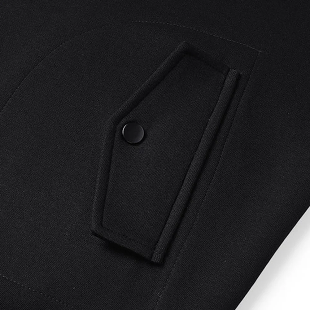 

High Quality Men Hoodie Sweatshirts Autumn Casual Cotton Long Sleeve M-4XL Oversized Pocket Pullovers Solid Color