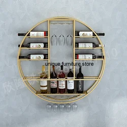 Wine Rack Metallic Display Cabinet Living Room Shelves Kitchen Cabinets Wine Refrigerator Wein Regal Wine Bar Furniture GGY