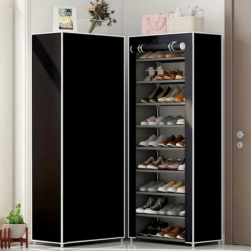 Shoes Shelf Rack 10/8/6 Layers Dustproof Space-saving Shoe Cabinet Nonwovens Household Simple Storage Home Dormitory Furniture storage cabinet