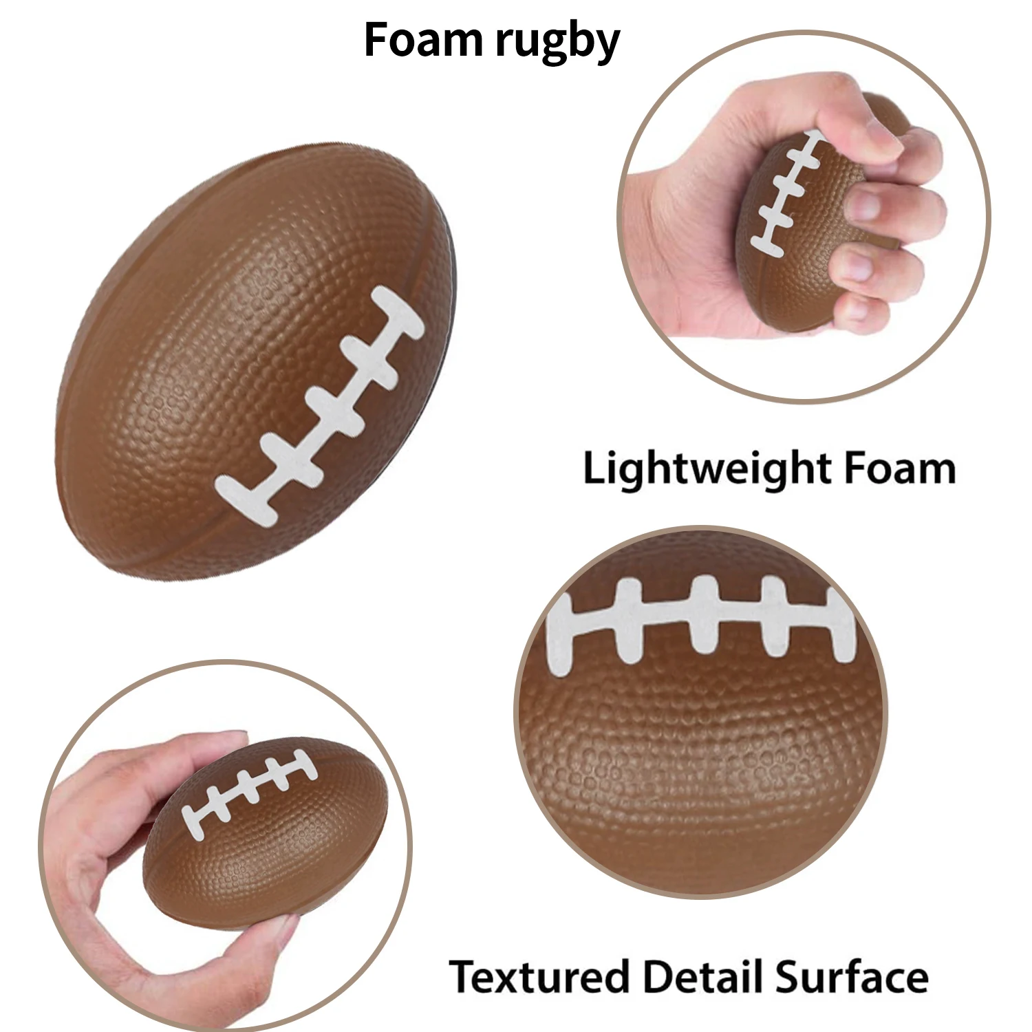Foam Mini Football Stress Balls Mini Sport Balls Superbowl Decoration Party Favor Football Themed Party Supplies 6 PCS 4" party photo props