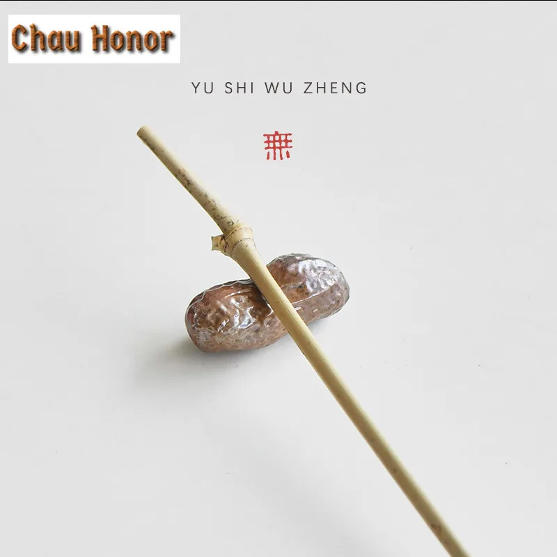 2pc/lot Firewood Burning Good Peanut Brush Holder Tea Pet Small  Exquisite Miniatures Tea Figurine Play Toys Tea Statue Ornament