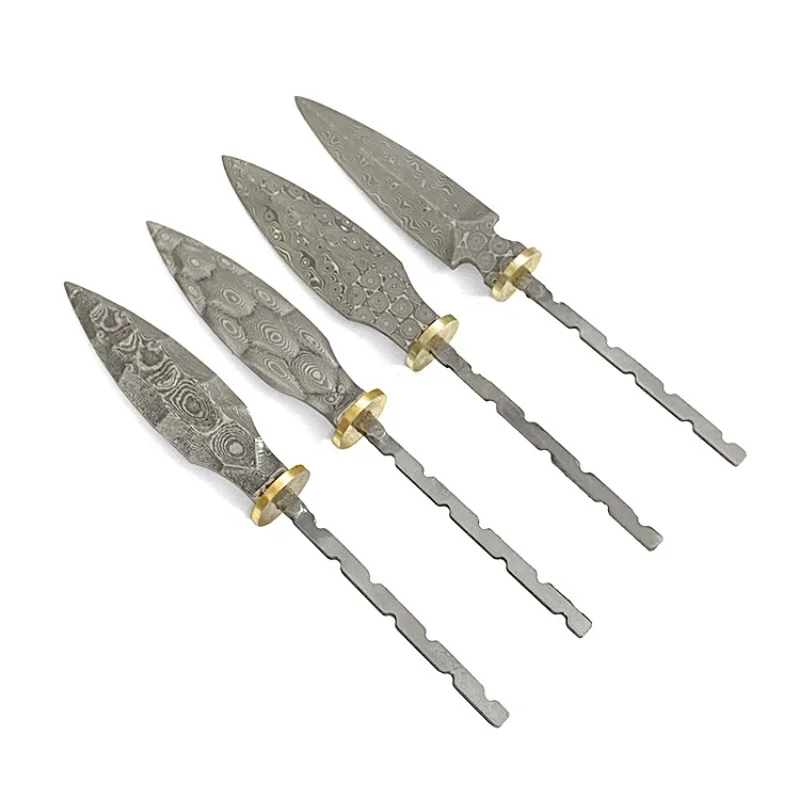 Damascus Steel Tea Knife Blank 1PCS Household DIY Tea Needles Accessories