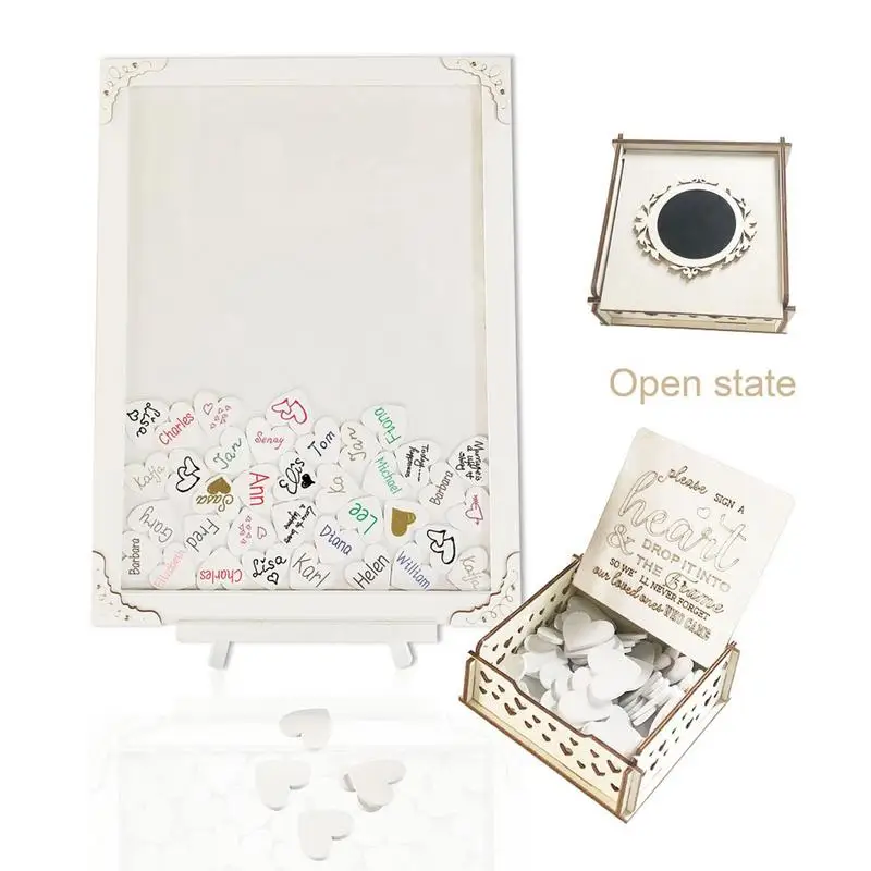 

Rustic Wedding Guest Book Creative Reception Signature Guest Book Multifunctional Marriage Party Table Decorations Guest Books