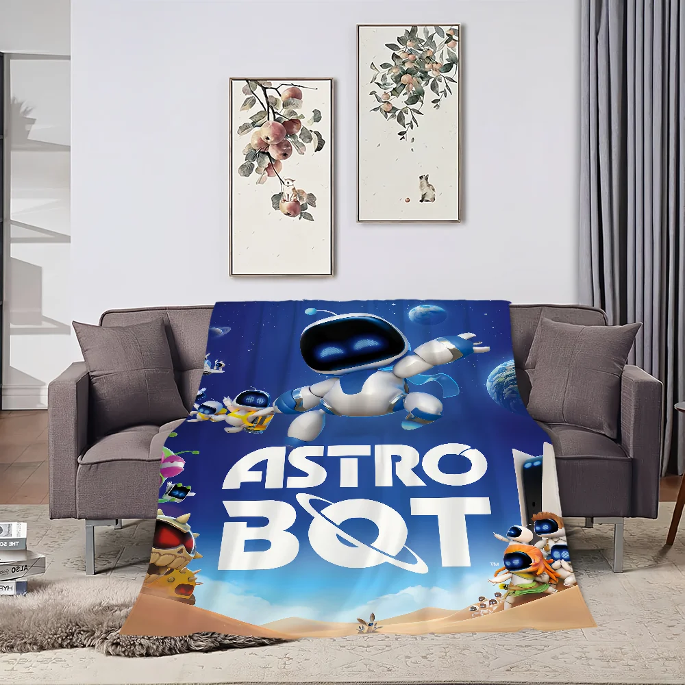 Game A-Astro bots Blanket Skin friendly comfort warm soft plush blanket suitable sofa living room office bedroom 4