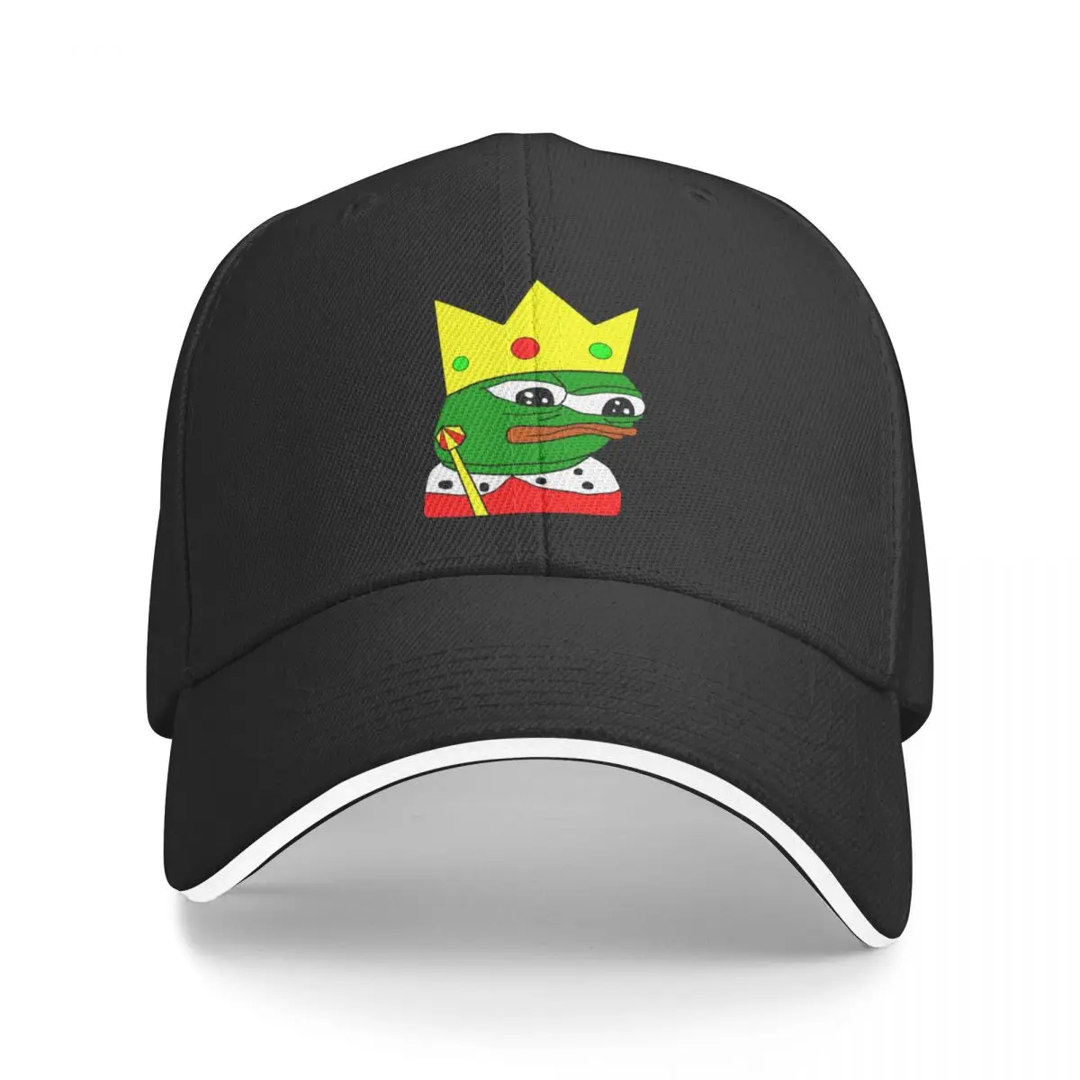 

New King Pepe Royal Scepter Baseball Cap dad hat Fluffy Hat cute birthday Men Cap Women's