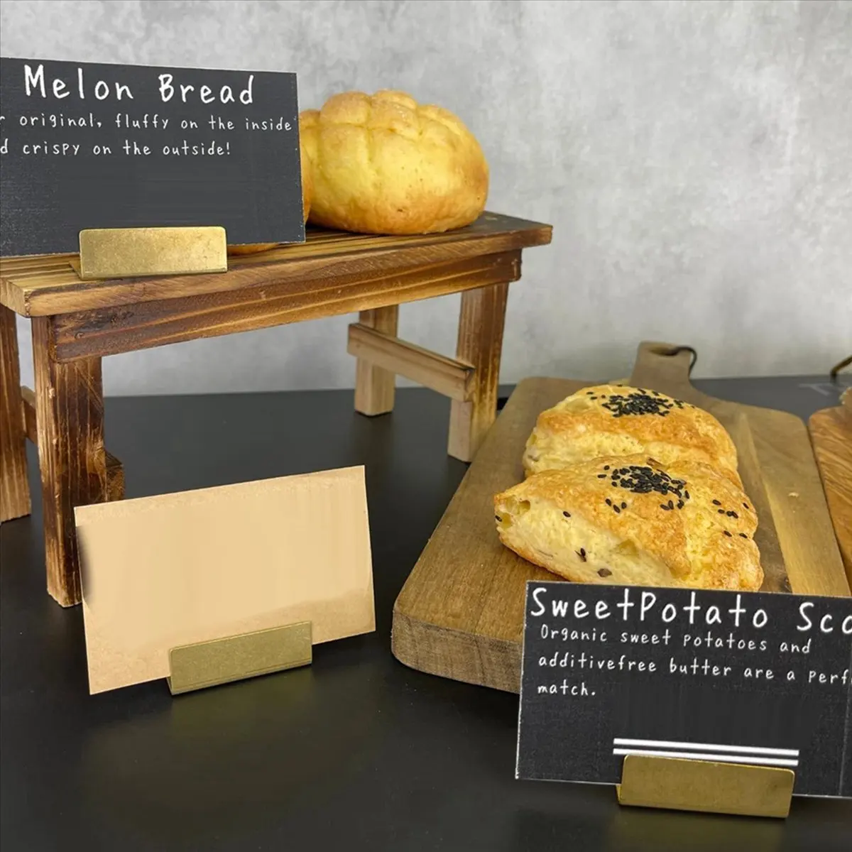 T64C 플레이스 카드 홀더 황동 10개 넓은 사이즈 빈티지 테이블 카드 홀더 앤틱 소형 테이블 카드 스탠드 메모 가격표