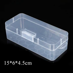 Durable Rectangular Translucent Waterproof Storage Box (15x6x4.5cm)