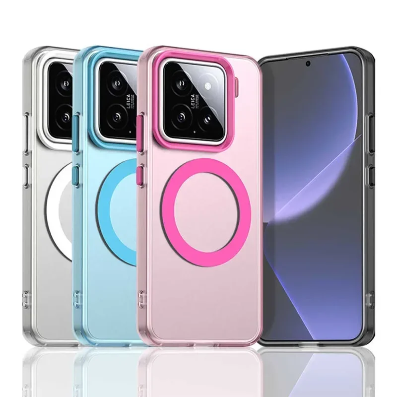 Matte Translucent Magnetic Shockproof Case with Magsafe Wireless Charging Compatibility