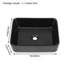 1 Pc Bathroom Container Sink Rectangular 19 "x15" Counter Over Black Ceramic Container Sink Art Basin 2