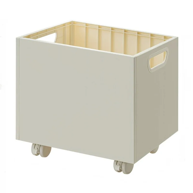 Book Organizer Floor Type Book Storage Box Removable Magazine Organizer with Wheel Bookstand Student Textbook Arrangement Can Be Stacked Book